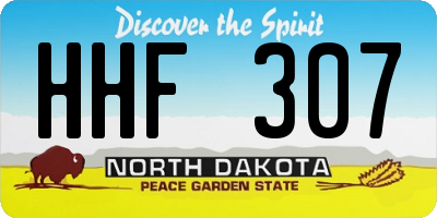 ND license plate HHF307