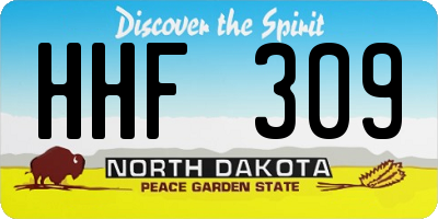 ND license plate HHF309