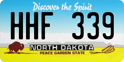 ND license plate HHF339