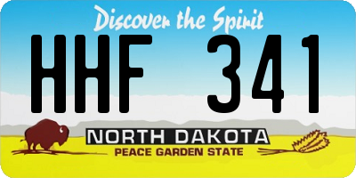 ND license plate HHF341