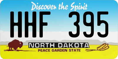 ND license plate HHF395