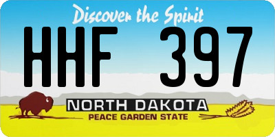 ND license plate HHF397