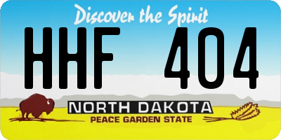 ND license plate HHF404