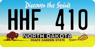 ND license plate HHF410