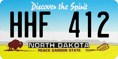 ND license plate HHF412