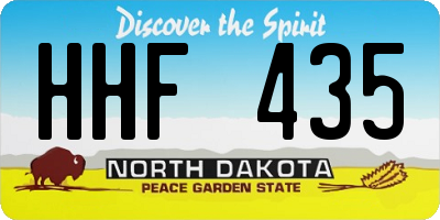 ND license plate HHF435
