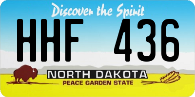 ND license plate HHF436