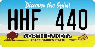 ND license plate HHF440