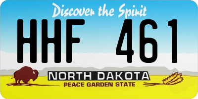 ND license plate HHF461