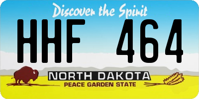 ND license plate HHF464
