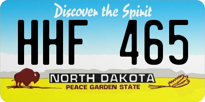 ND license plate HHF465