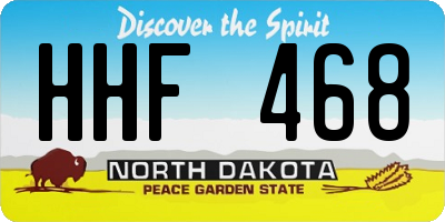 ND license plate HHF468