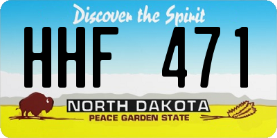 ND license plate HHF471