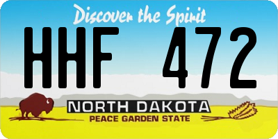 ND license plate HHF472