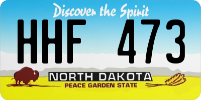 ND license plate HHF473