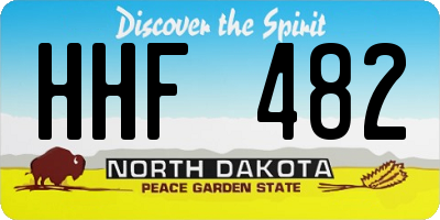 ND license plate HHF482