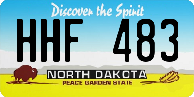 ND license plate HHF483