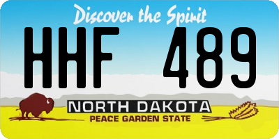 ND license plate HHF489
