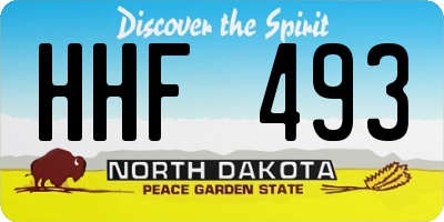 ND license plate HHF493