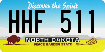 ND license plate HHF511