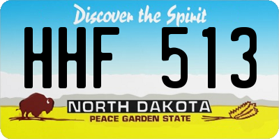 ND license plate HHF513