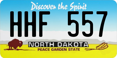 ND license plate HHF557