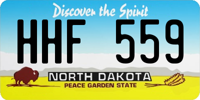 ND license plate HHF559