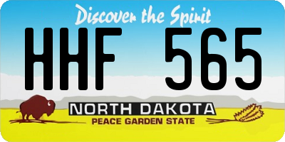 ND license plate HHF565