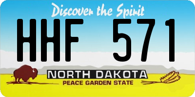ND license plate HHF571