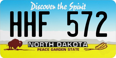 ND license plate HHF572