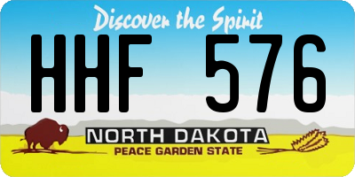 ND license plate HHF576