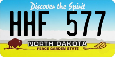 ND license plate HHF577