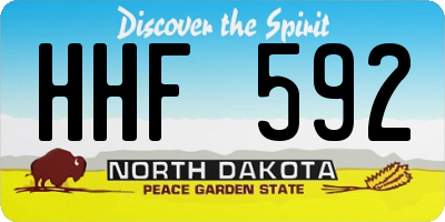 ND license plate HHF592