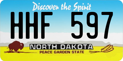 ND license plate HHF597