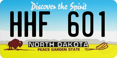 ND license plate HHF601