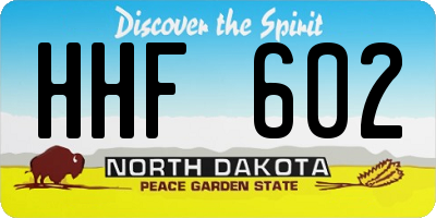 ND license plate HHF602