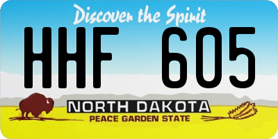 ND license plate HHF605