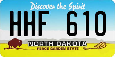 ND license plate HHF610