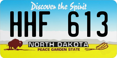 ND license plate HHF613