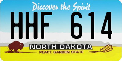 ND license plate HHF614