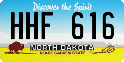ND license plate HHF616