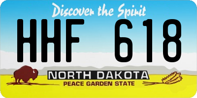 ND license plate HHF618