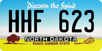 ND license plate HHF623