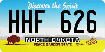 ND license plate HHF626