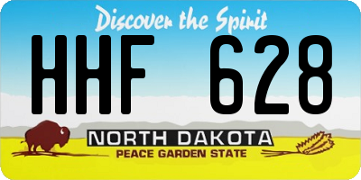 ND license plate HHF628
