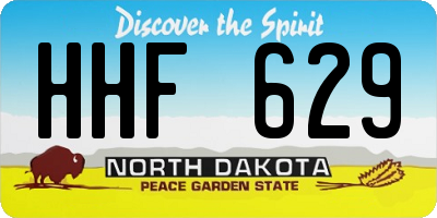 ND license plate HHF629