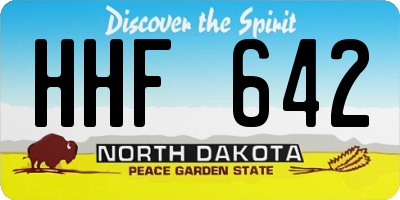 ND license plate HHF642