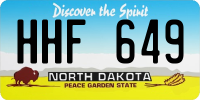 ND license plate HHF649