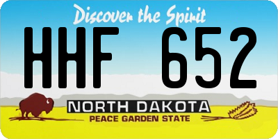 ND license plate HHF652