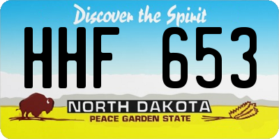 ND license plate HHF653
